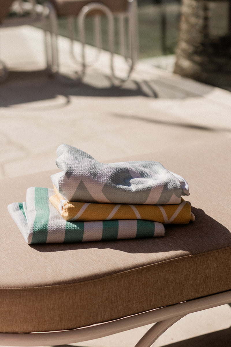 Mint Stripe Sand Free Towel