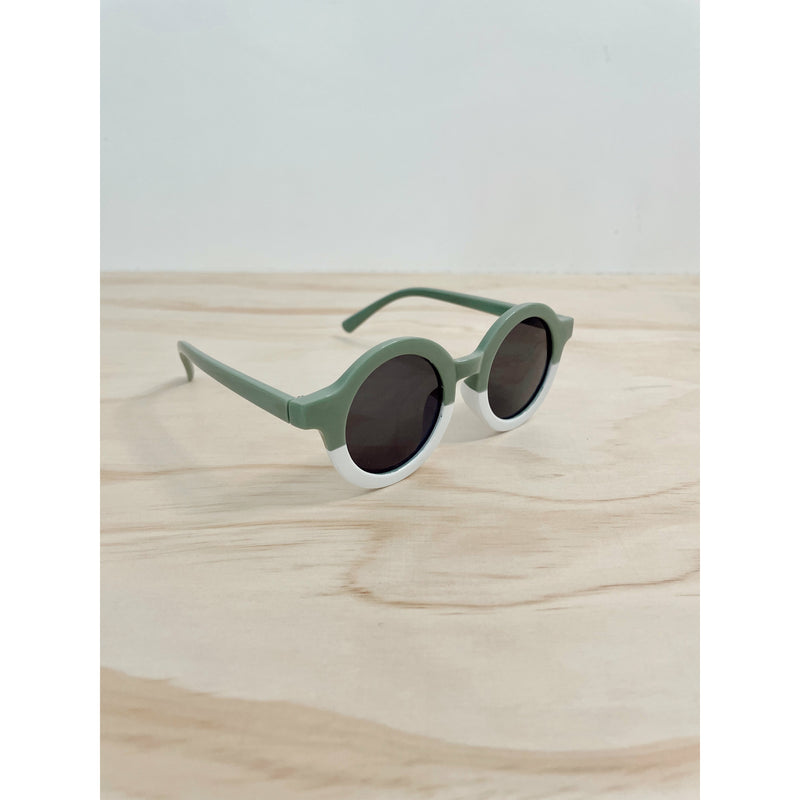 Retro Half Green. Fashion glasses only, no UV rating.    Best fit from 3 months - 3 years.