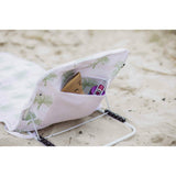 Our Beach Lounge has a large storage pocket to keep all your belongings safe and sand free.